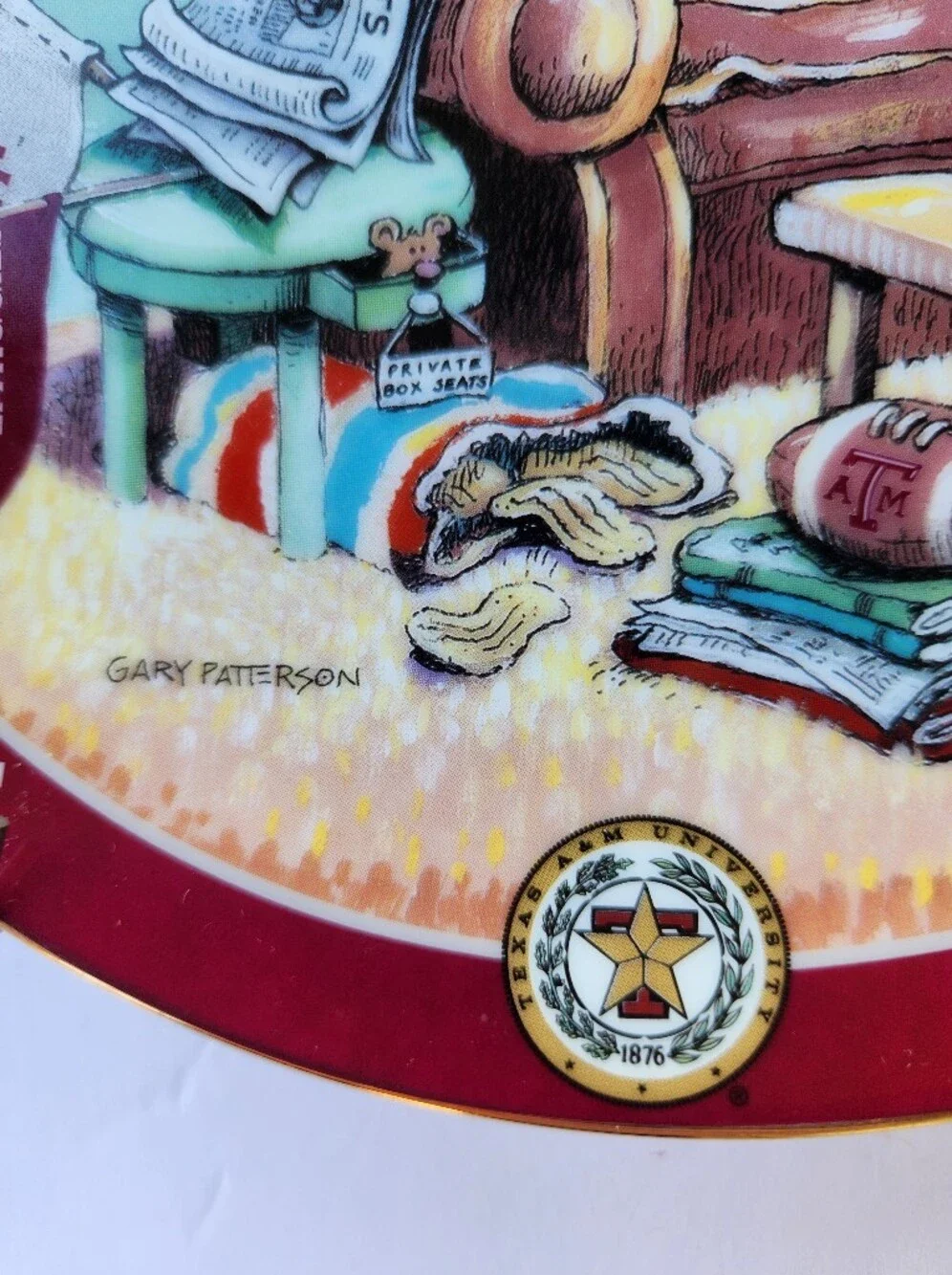 TEXAS A & M FAN THE ULTIMATE LTD EDITION WALL PLATE GARY PATTERSON DANBURY MINT